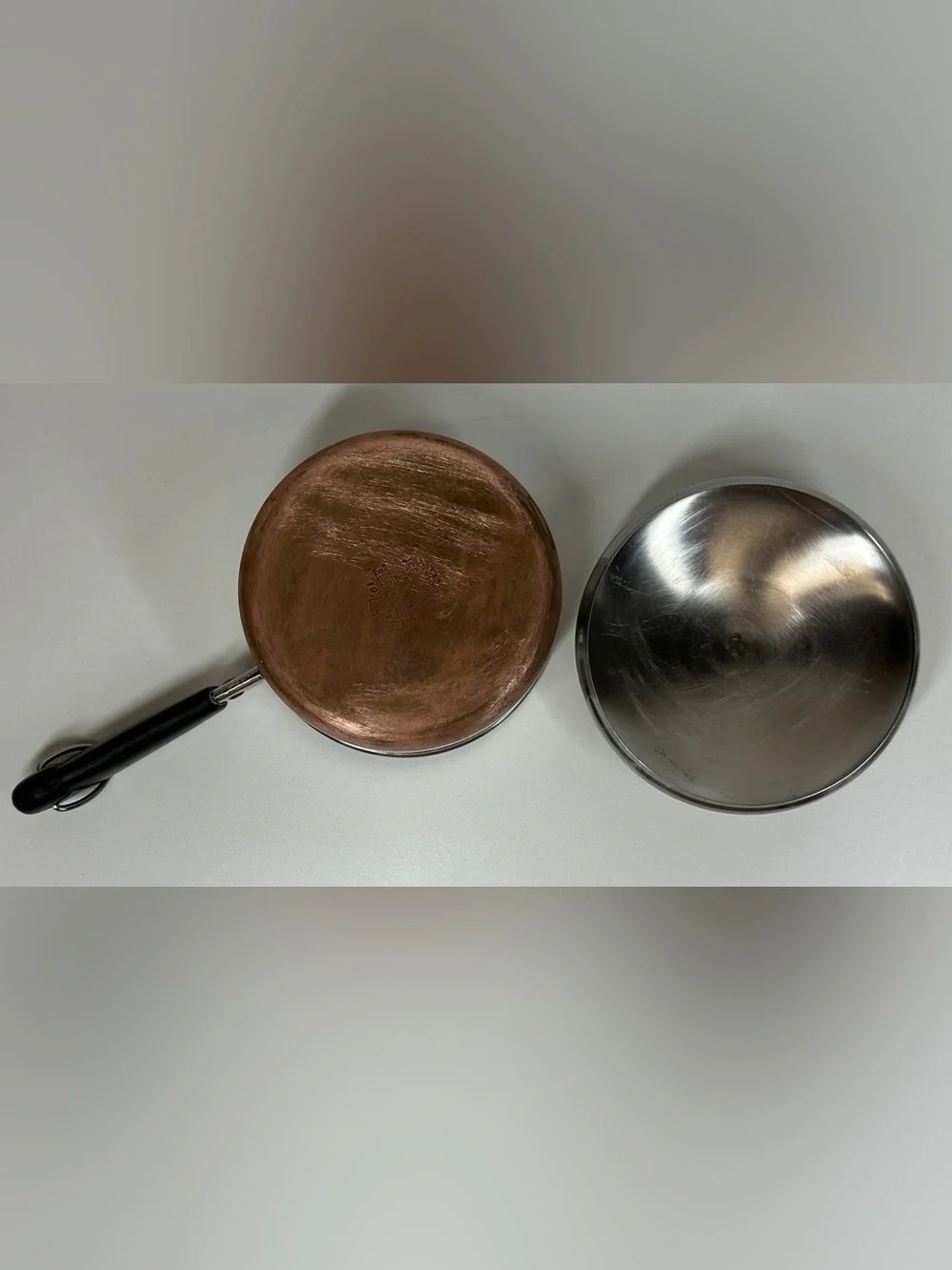 Vintage 1801 Revere Ware 1 Qt Copper Bottom Saucepan/Pot w/ Lid Clinton USA